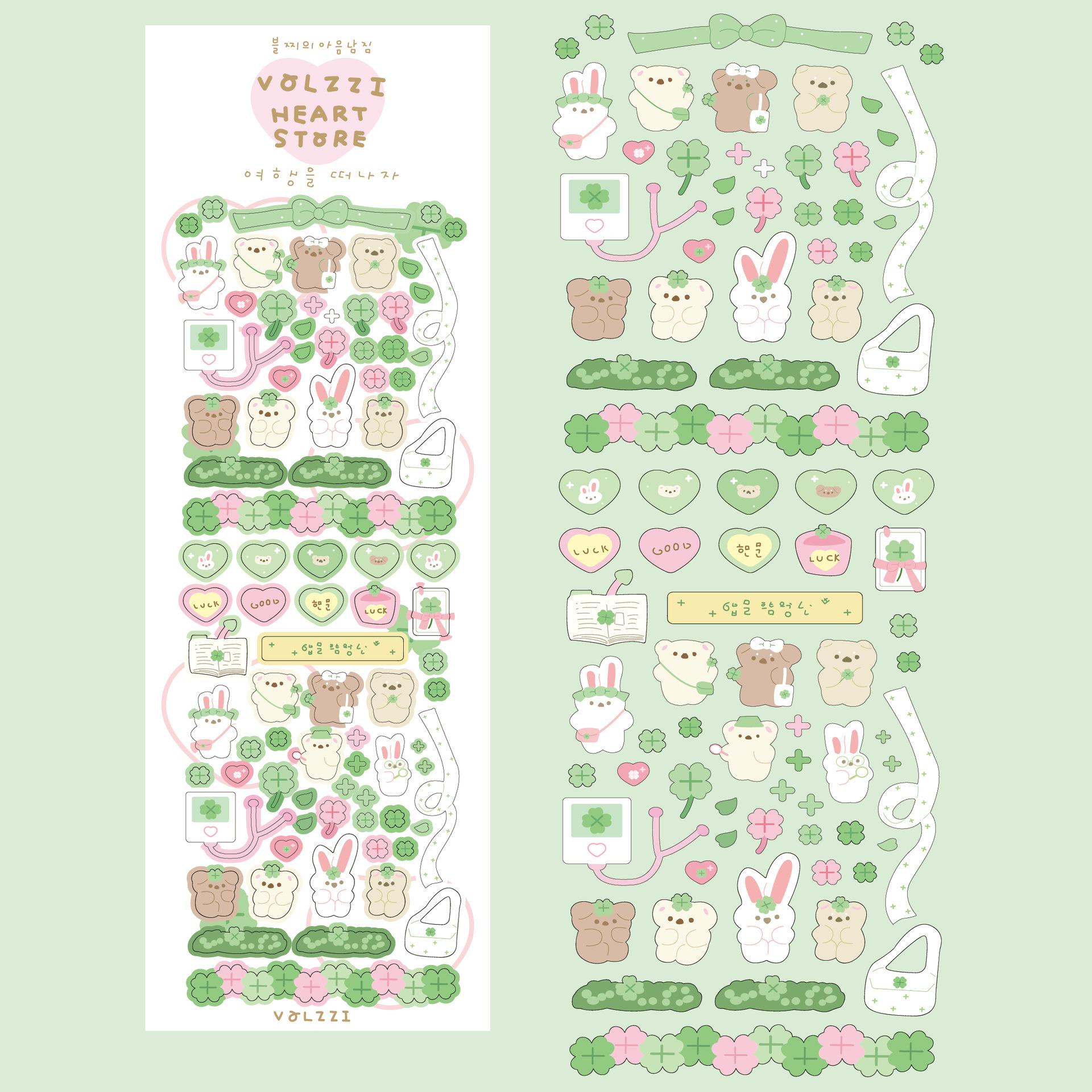 

Корейская популярная милая наклейка с изображением медведя из мультфильма, горячая серебряная наклейка с изображением кролика gooka, декоративный материал своими руками