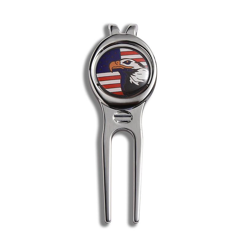 1pc Golf Divot Repair Tool with Golf Ball Tool Pitch Groove Cleaner Golf Accessories Putting Green Fork Training Aids 5