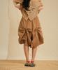 Lekyulli Shirring Skirt Pants Brown