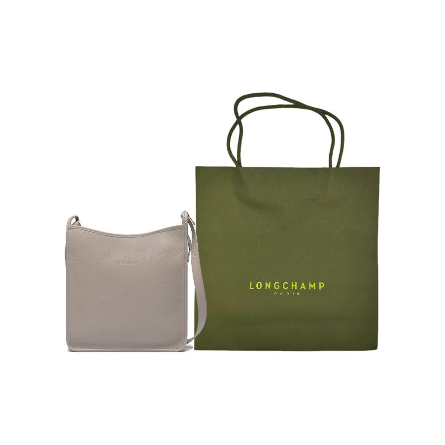Longchamp Le Foulonné 27 Reißverschluss Einfarbig Abnehmbarer Schultergurt Leder und Stoff Große Schultertasche Crossbody-Tasche Damen Umhängetaschen 10140021P55
