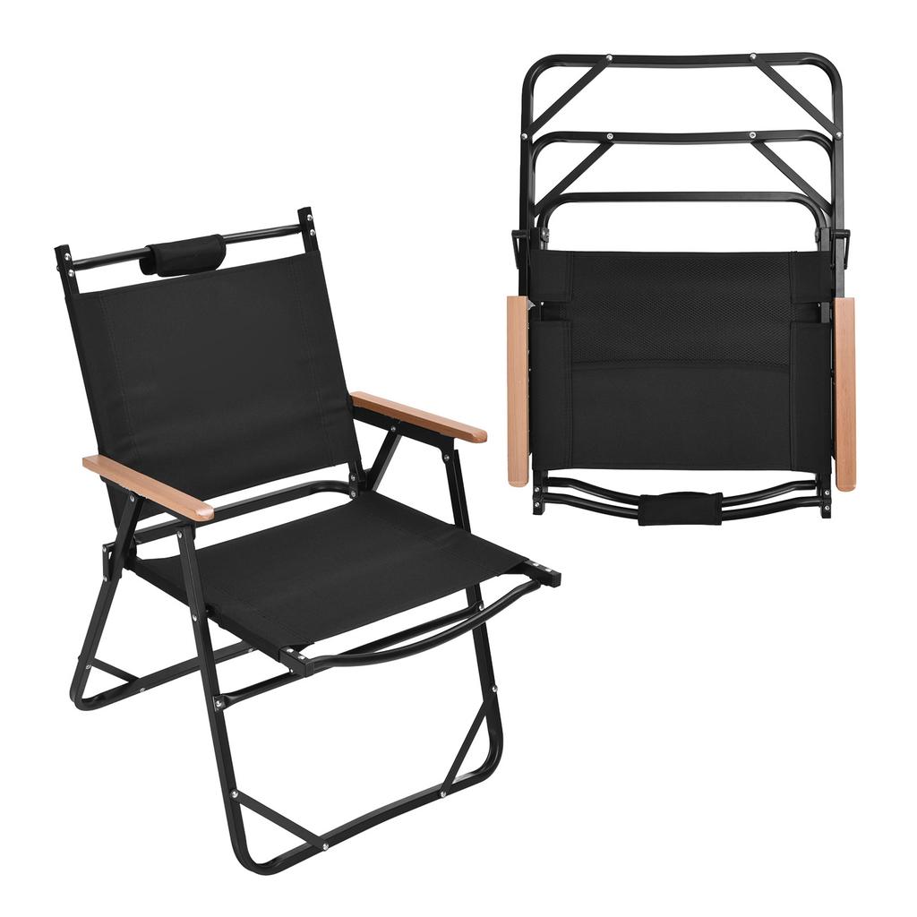 Folding Chair Portable Excellent Load Capacity Ergonomic Comfortable Chair for Camping Barbecue