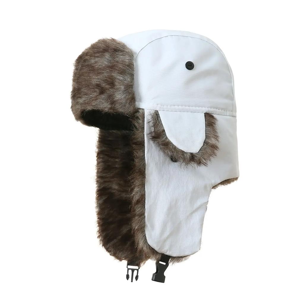 Russian Ushanka Winter Hat Mens Military Pilot Cap with Ear Muffs Windproof Cold Weather Army Style Aviator Fur Hat