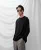 Deumakeu Men'S & Women'S Oversized Layered Plain T-Shirt Black