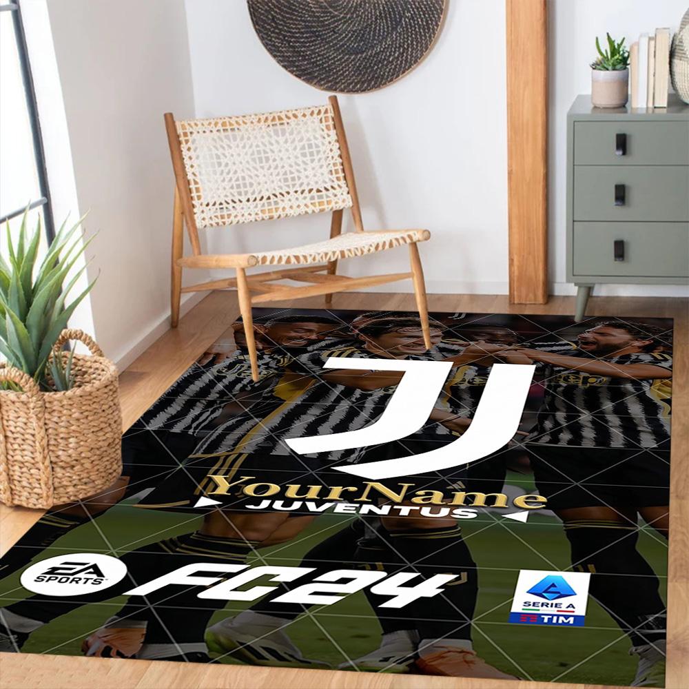 Juventus Customizable Name Carpet Design for Dormitory Kitchen Study room Foyer Anti-slip Rug Office home decor Birthday/Christmas Gift