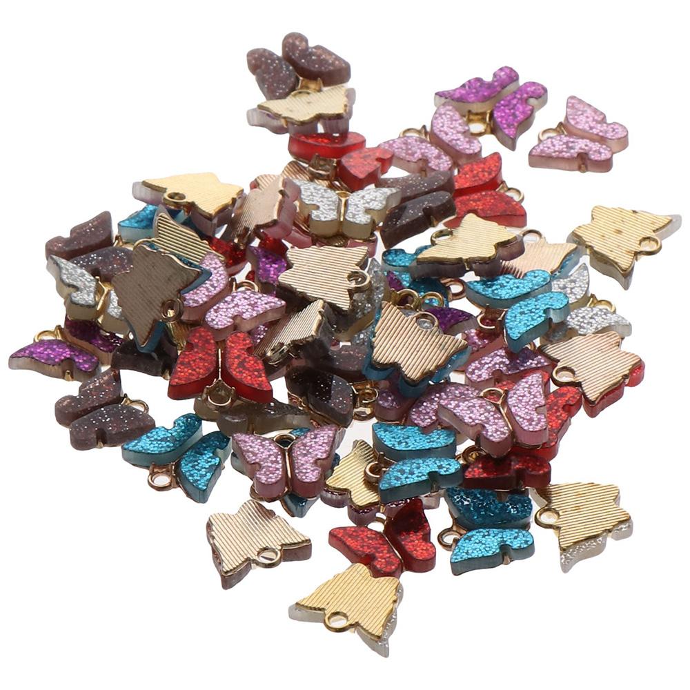 

16mm long Acrylic Butterfly Pendant Bracelet Alloy Sorted Butterfly Charms Anklets