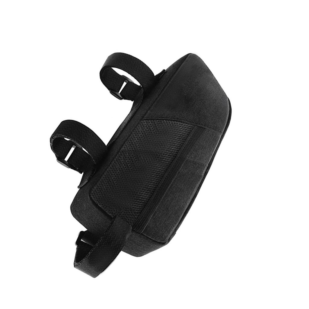 Top Tube Bike Bag Streamlined Design with Triple Hook and Loop Fasteners Side Mesh Pockets Durable Cycling Storage for