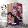 1pc Kpop Girl Group Stage Print Shower Bathe Partition Privacy Hanging Curtain with 12 Hooks Multiple Sizes Easy Installation