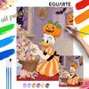 Daisy Duck Pumpkin Candy Handmade Diy Oil Painting Digital Painting Kit Home Living Room Entrance Decoration Hanging Painting