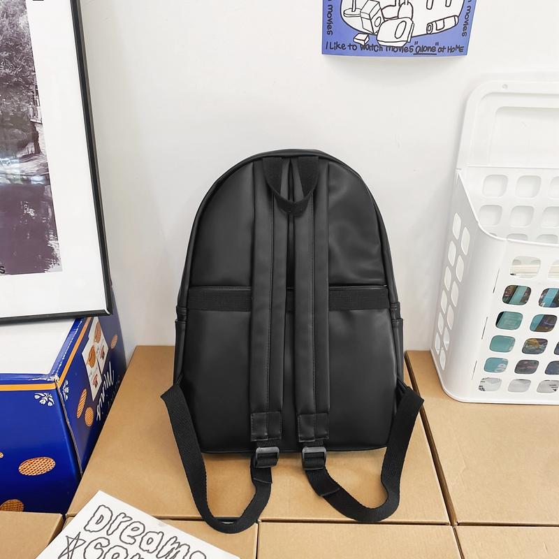 Backpack Female Student Bag Solid Color