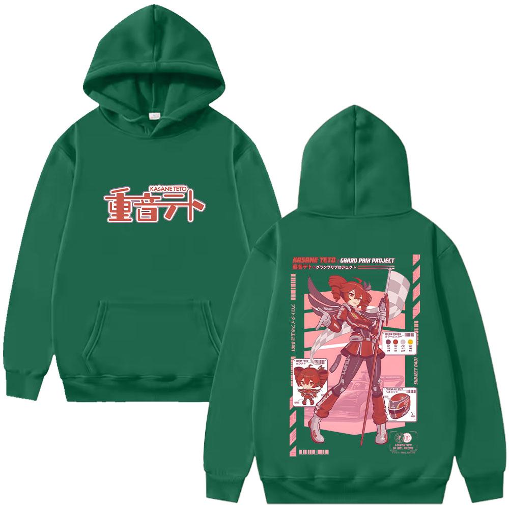 Virtuelles Idol Teto Racer Sweatshirts Mode Kasane Teto Hip Hop Hoodies Langarm Streetwear Unisex Lässiger Pullover