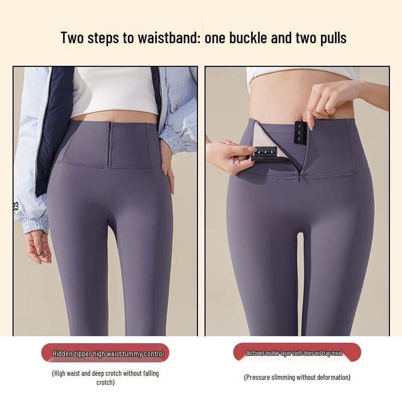 Women's High-Waist Plus Velvet Lined Shaping Shark Leggings