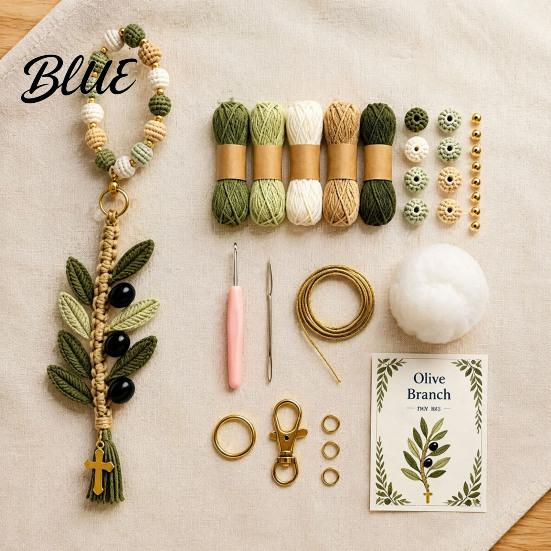 Crochet Backpack Charms Pigeon Kits Handmade Women Keychain Kit DIY Faith Angel Heart Adults Keychain