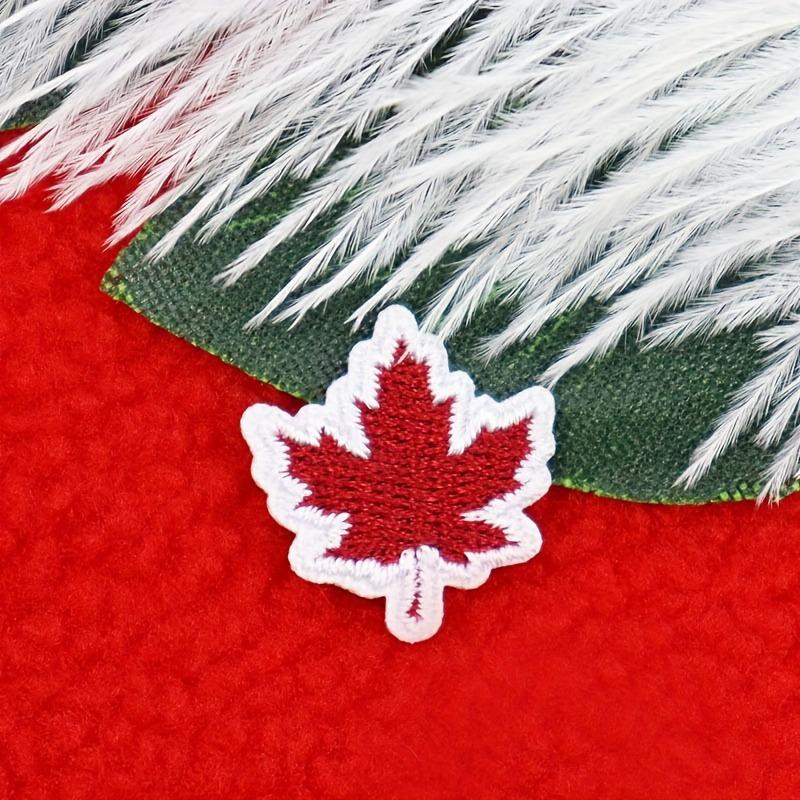10pcs Red Maple Leaf Mini Embroidered Patches | Set for DIY Decor | On Jackets, Clothing, Backpacks, Hats, and Shoes