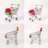 Children Small Metal Shopping Basket With Interactive Features For Role Play