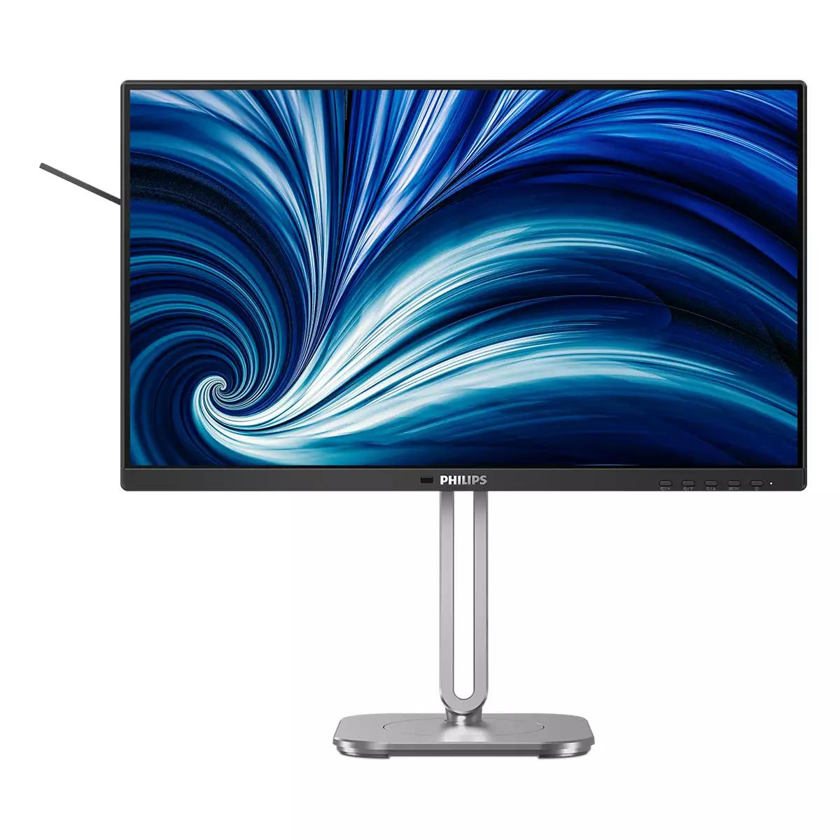 PHILIPS 24B2N4200-24 Zoll FHD Monitor, Lautsprecher, höhenverstellbar (1920x1080, 120 Hz, VGA, HDMI 1.4, DisplayPort 1.2, USB Hub) schwarz grau - Bild 7