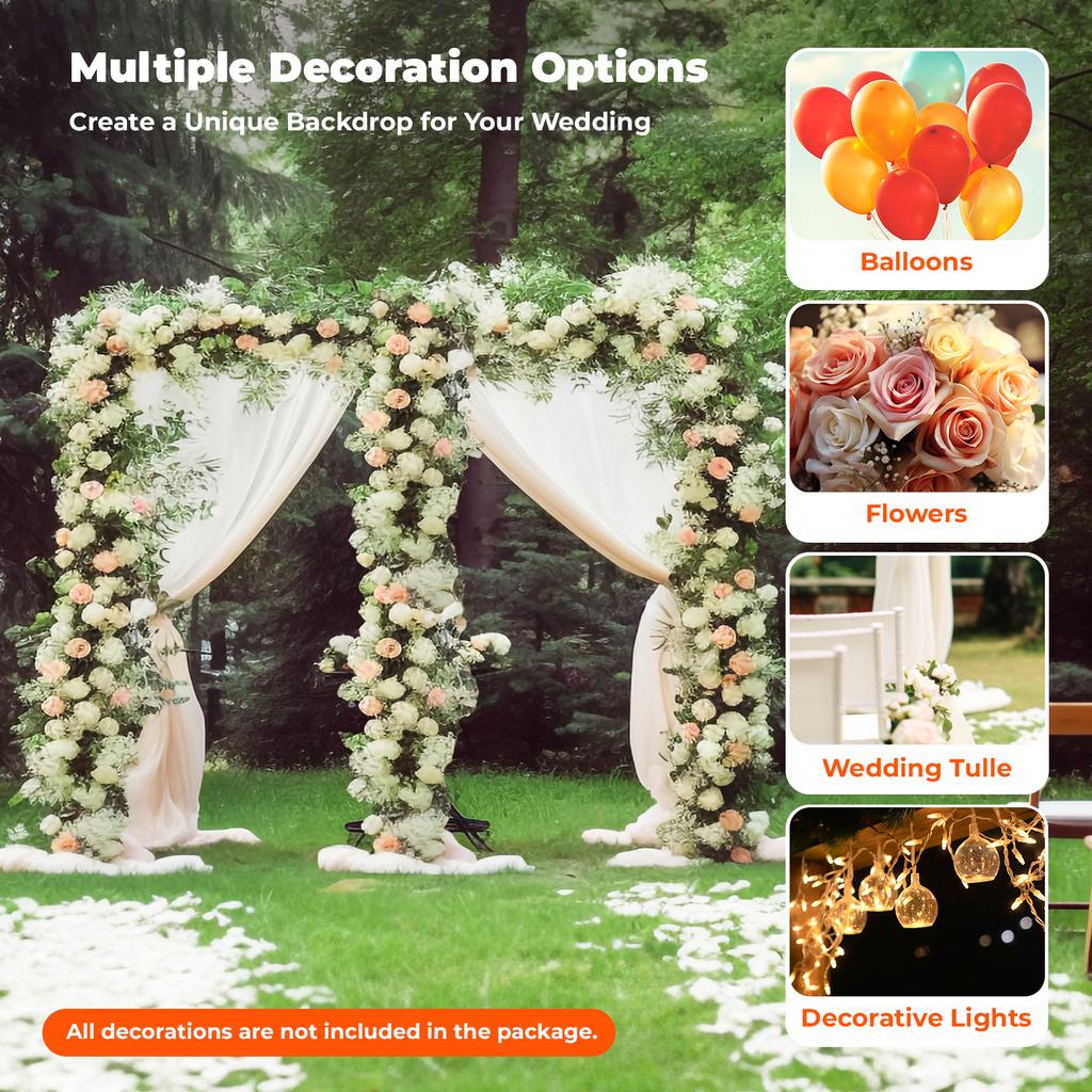 20ftx10ft Wedding Party Backdrop Stand Pipe Kit Curtain Frame Telescopic Square Arch Backdrop Stand