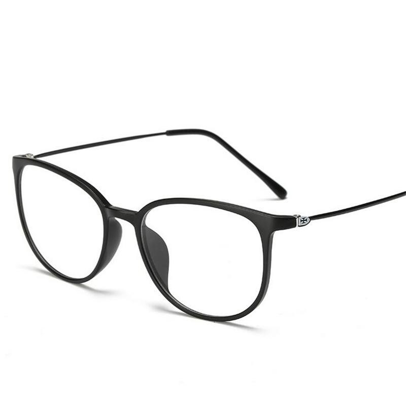 Ultraleichte TR90 Myopiebrille Retro Ovaler Rahmen für Damen Herren Dioptrien -0,5 bis -6 Kurzsichtigkeit Brillen