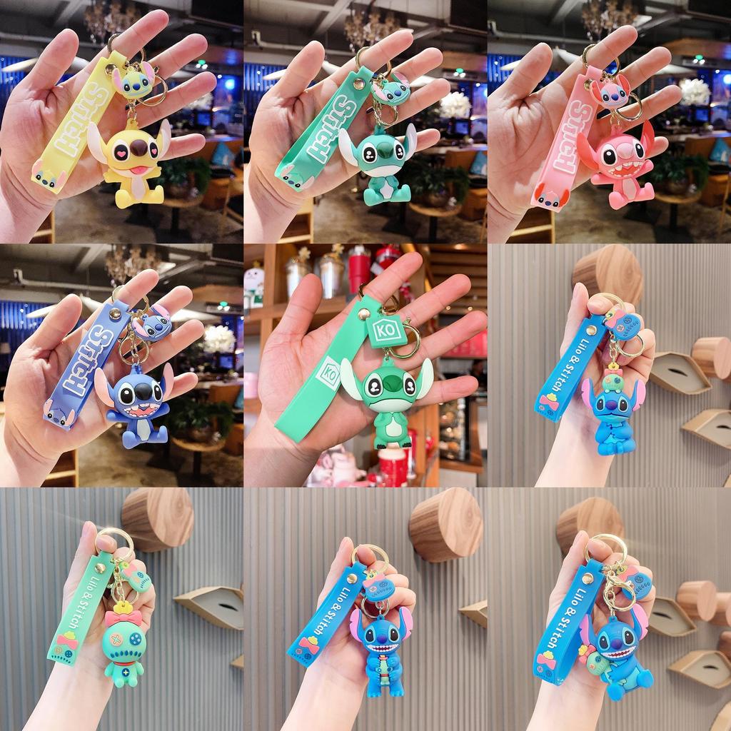Cute Stylish Silicone Cartoon Character Car Keychain Key Ring Pendant Wholesale