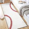 Ball Sports Theme Hallway Runner Rug Baseball Rugby Football Print Non Slip Mat for Boy's Room Living Room Kitchen Bedroom