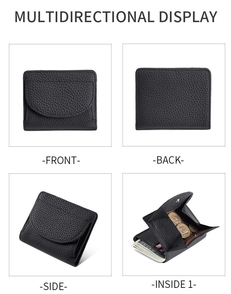 Women's Genuine Leather RFID Anti-Theft Multi-Card Wallet and Small Coin Purse