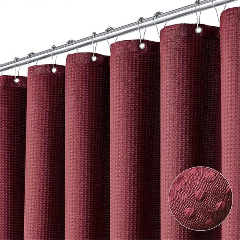 3D Thickened Waterproof Strap with Iron Hook Bathroom Mildew Proof Fabric Partition Curtain Shower Curtain