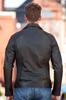 Genuine Handmade Black Leather Men's Biker Motorcycle Stylish Lambskin Jacket