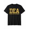Men'S DEA Drunk Every Afternoon Graphic T-Shirt- Funny Drinking Tee With Bold Yellow DEA Lettering, Soft Breathable Shirt For Parties, Barbecues&