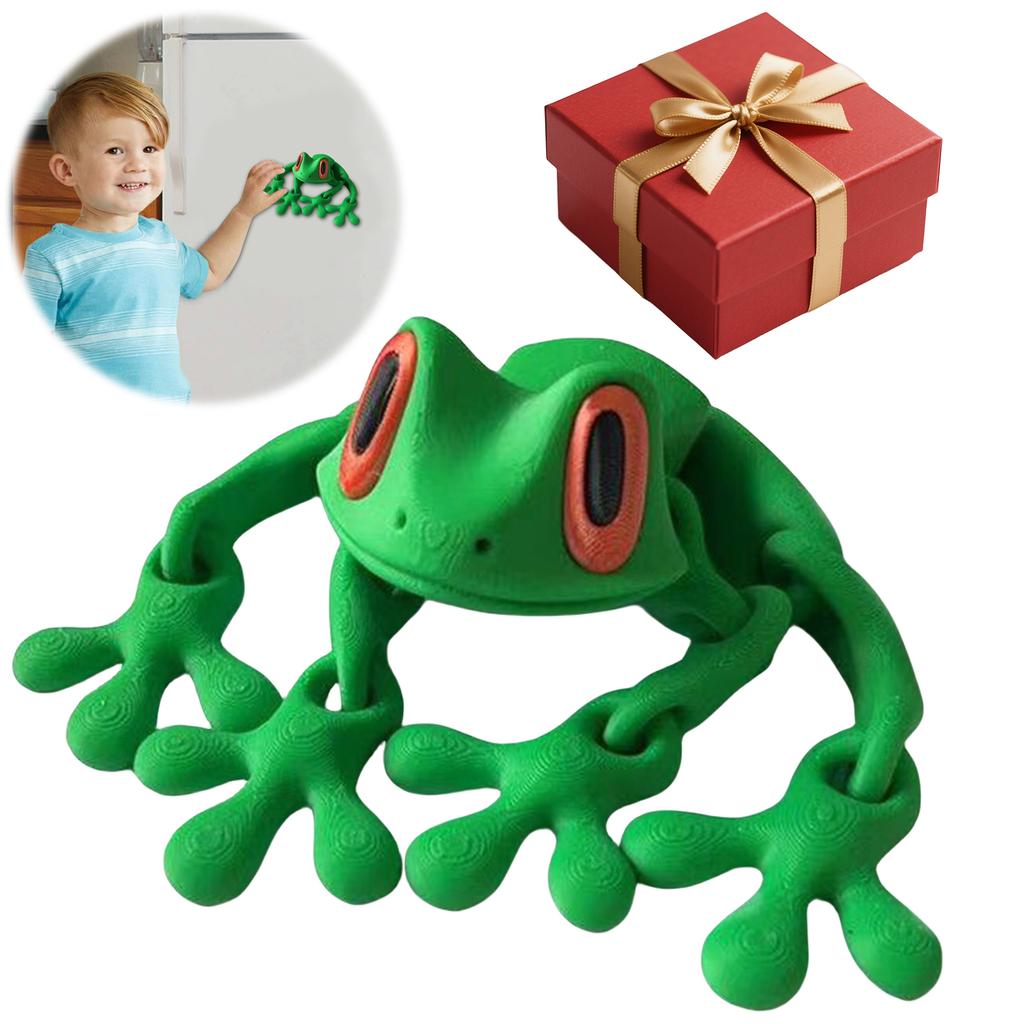 3D Printing Magnetic Refrigerator Sticker W/ Movable Joint Movable Joints Frog Fridge Magnet for Refrigerator Garage Decorations