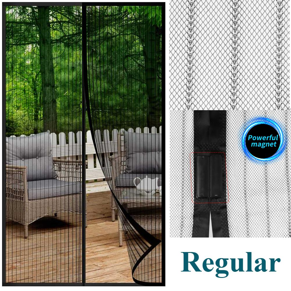 100x210CM Magnetic Door Screen Curtain Anti Mosquito Insect Fly Bug Net Auto Closing Easy to Install Bedroom Home Curtains