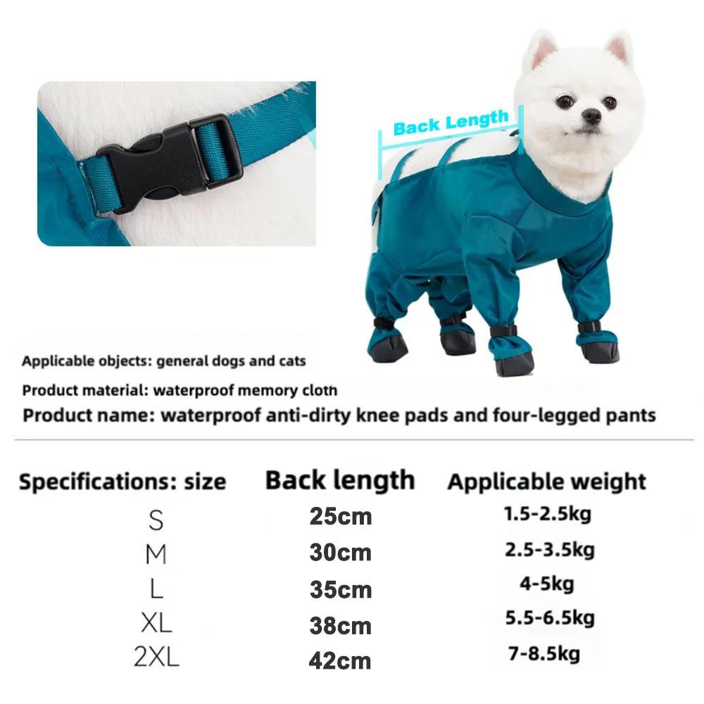 Dustproof Pet Pants with Foot Cover Dog Trousers Waterproof Puppy Leggings with Shoes for Small Dog Outdoor Pet Activity Outfits