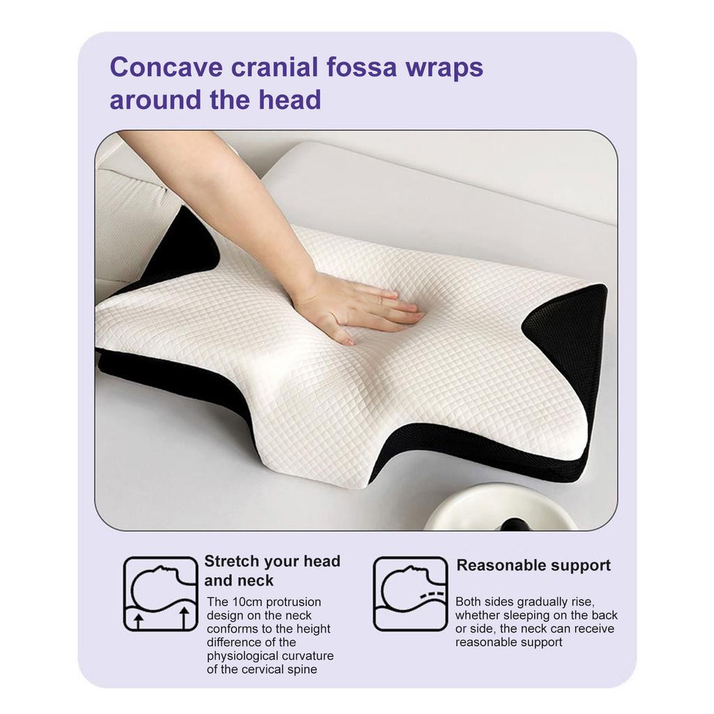Comfortable Memory Foam Pillow, Ergonomically Designed Sleep Enhancing Cervical Support Pillow, Ideal For Female Side, Back And Stomach Sleepers