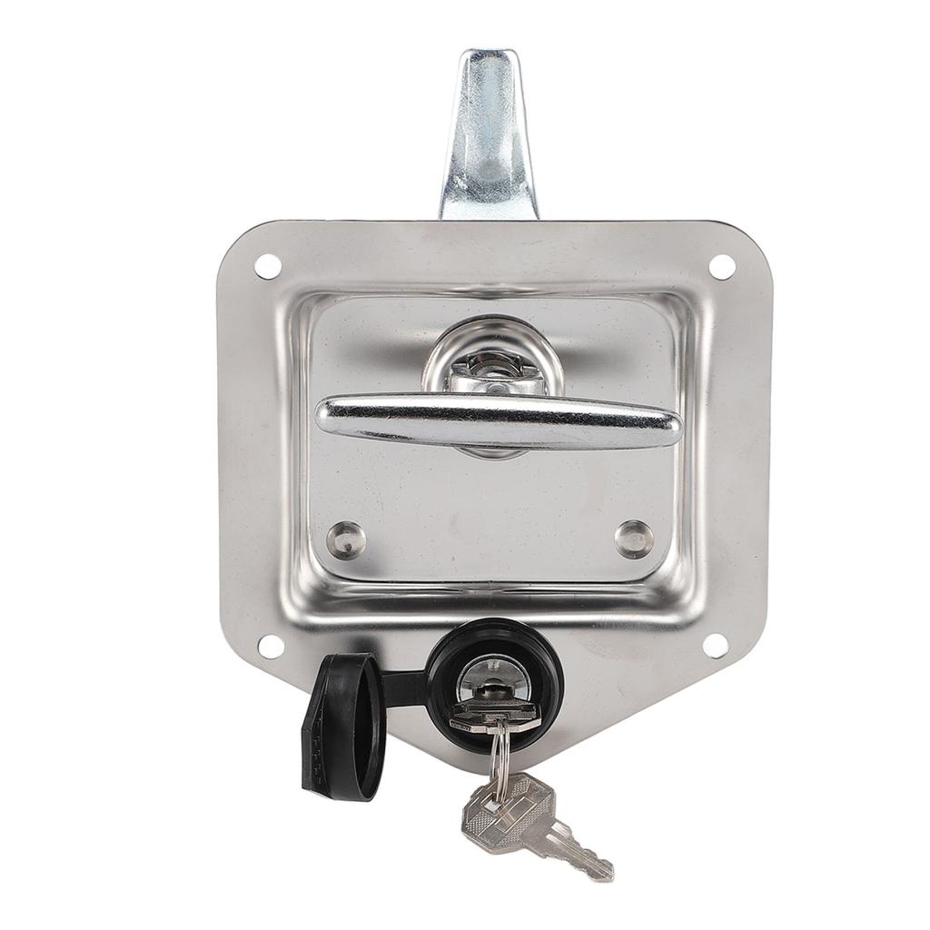 Lastebil Verktøykasse Lås Rustfritt Stål Innfelt Montering Verktøykasse Håndtak Lås Sammenleggbart T-håndtak Lås for