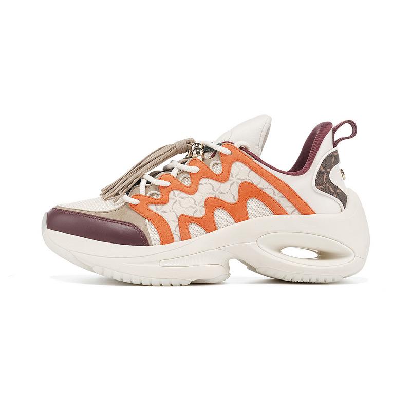 

Li-Ning 1990 Heart Dance Retro Casual Non-Slip Wear-Resistant Low-Top Running Shoes Women sneaker Yellow ALFT058-2 36⅓