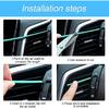 XINLIYA 20 PCS Car Air Conditioner Decoration Strip, DIY Air Vent Outlet Trim Strip Bendable Car Interior Accessories, Car Molding Strip for Most Air