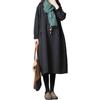 JINJUDUO Long Long Slimming Tunic Maxi Loose Solid Plus 2XL Women's Dress, Autumn/Winter/Spring, Sleeve, Dress, Fit, Color, Cotton, Flattering, Size,