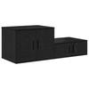 Storage Cabinet 2 pcs Black Oak Effect