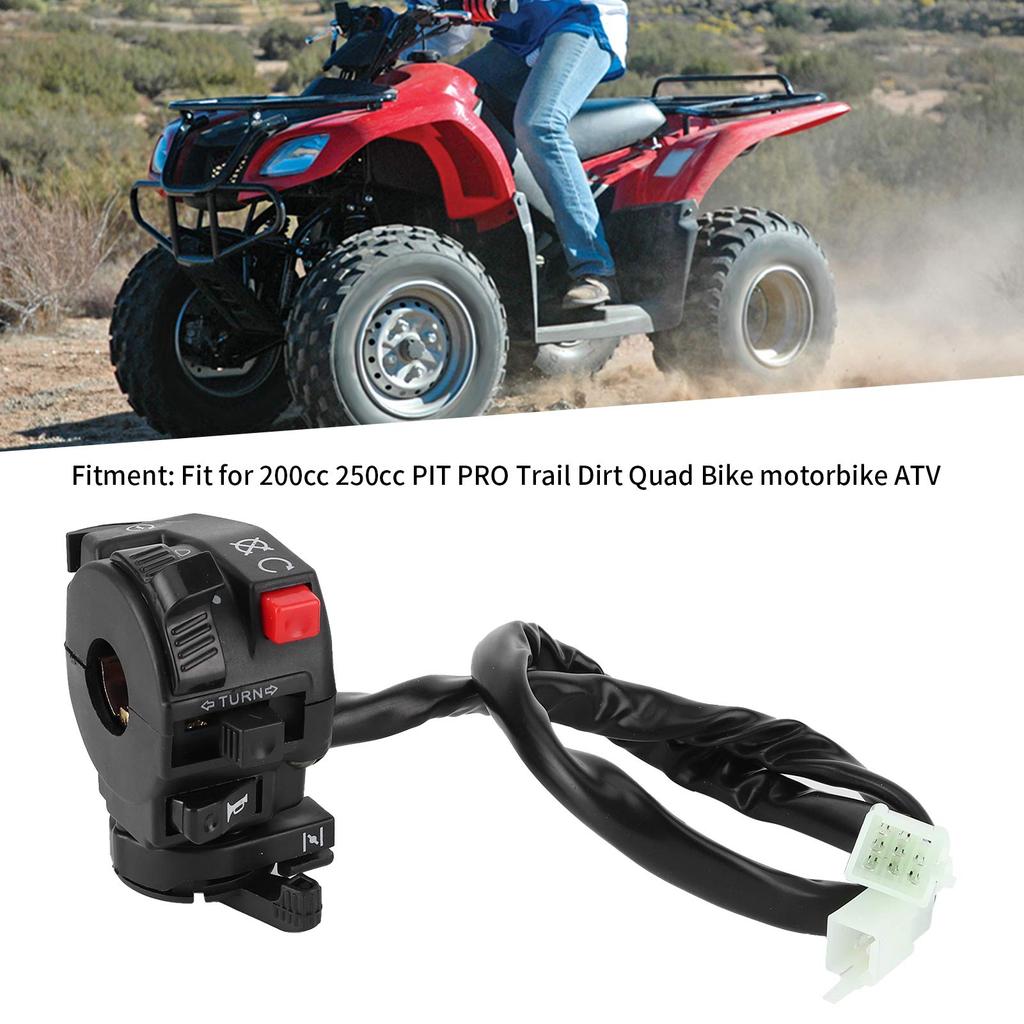 Motorcycle Handlebar Switch,ATV Handlebar Switch,22mm Handlebar Switch,9-Pin 8Wire Fits 200cc250cc Dirt Quad Bike Bike Atv