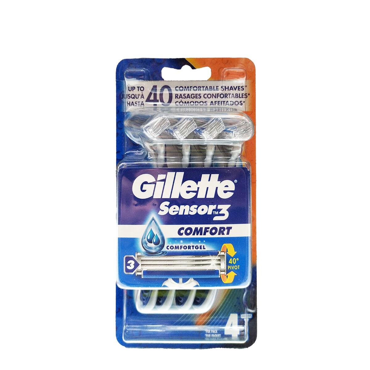 

Бритва Gillette Sensor 3 Comfort (4 единицы) TU прозрачный