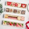 10/12/20/25/50pcs Cookie Boxes Party Supplies Cardboard For Packaging Chocolate Strawberries 25x5.3x5cm