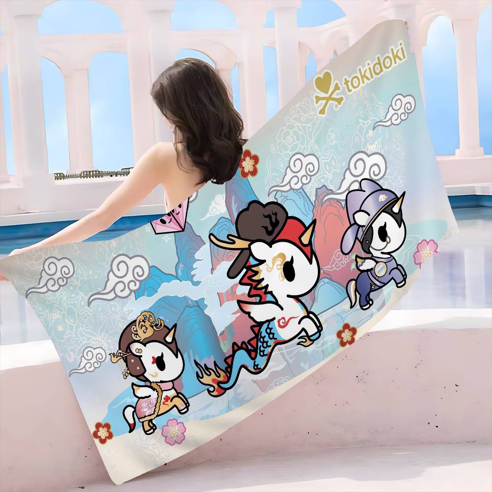 Japan Anime Tokidoki Big Microfiber Beach Towels Quick Dry Towel Sand Beach Towels Pool Towel for Travel Swim Pool Yoga