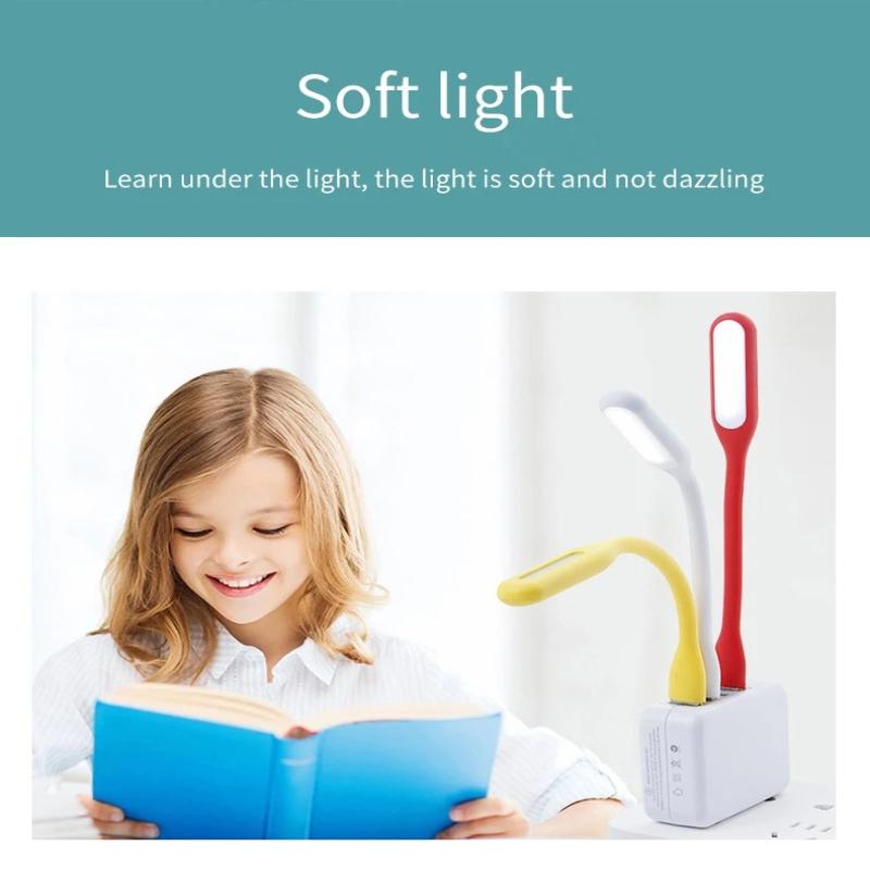 Mini Book Light Portable USB 5V LED Reading Lamp Foldable Camping Night Lights Table Lamps for Power Bank Notebook Laptop