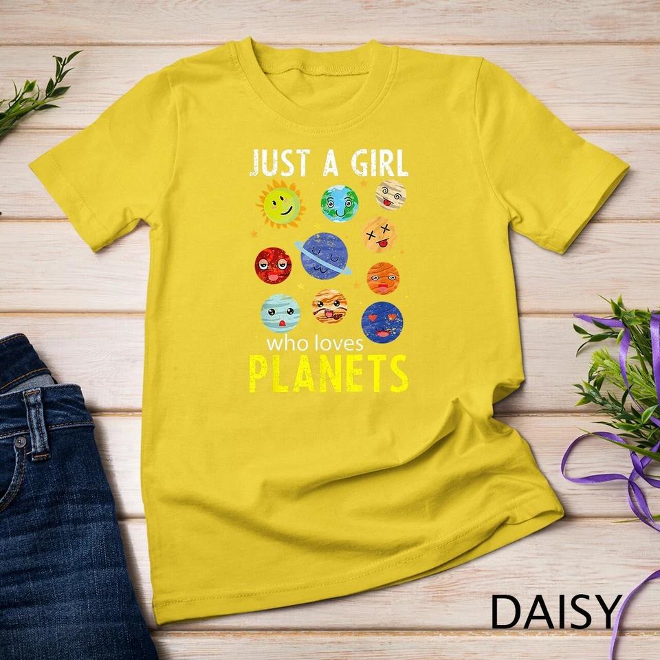Astronomy Lover Space Scientist Girls Women Cute Planets Unisex T-shirt 2 XL