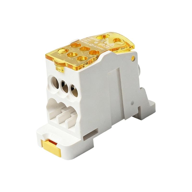 125A Electric Split Din Rail Terminals Block Junction Box Single Stage Splitter Box Electrical Wire Connector Easy To Use