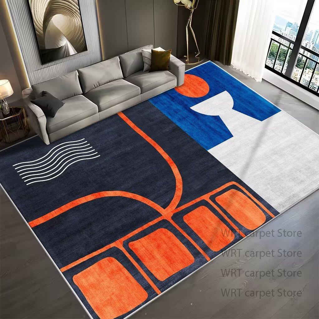 Modern Geometric Art Style Living Room Carpet Funny Pattern Home Decoration Sofa Area Rug Bedroom Lounge Non-slip Washable Mats