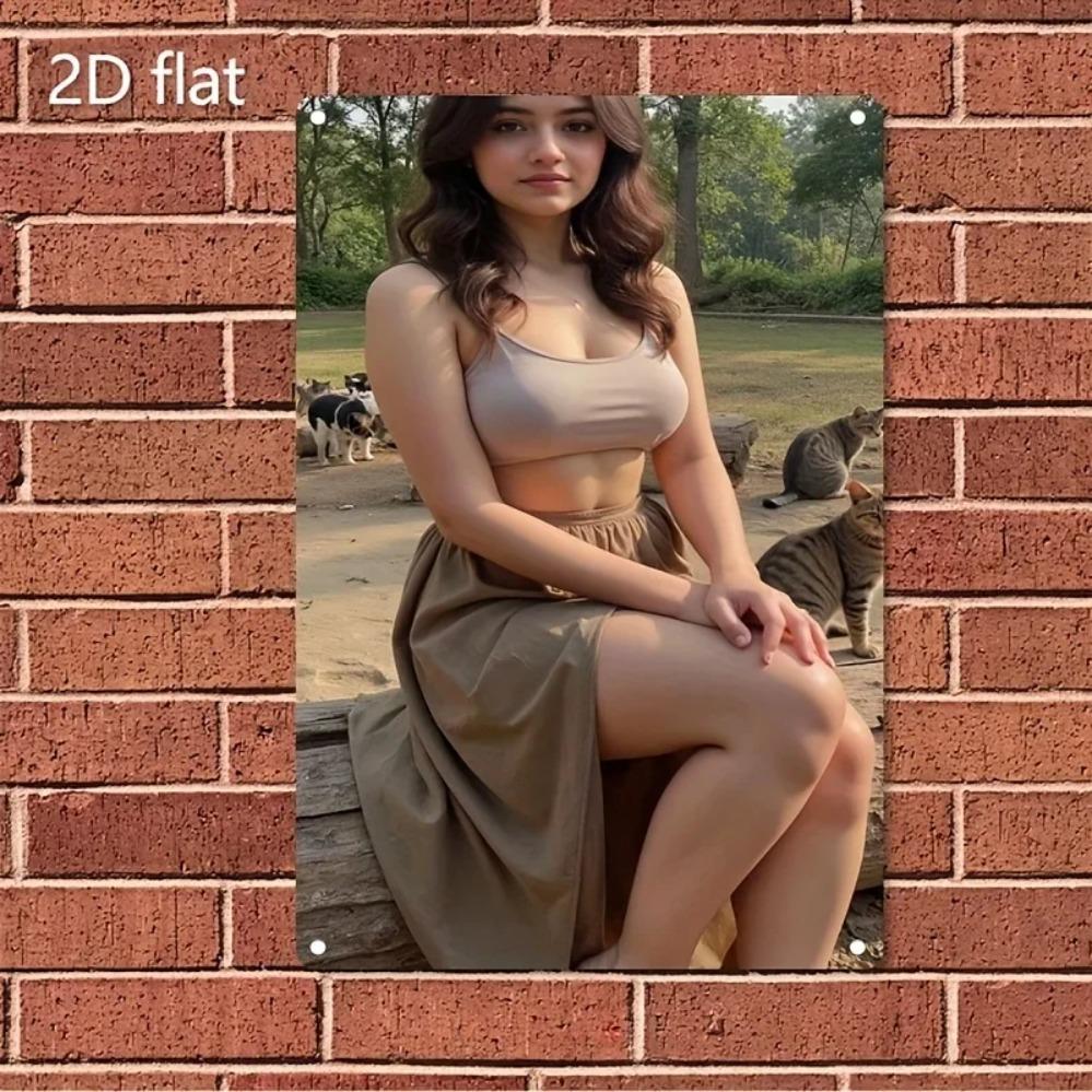 Metal Wall Art Sign, Humorous Home Bar Decor, 2D Flat Waterproof Christmas Gift Sign