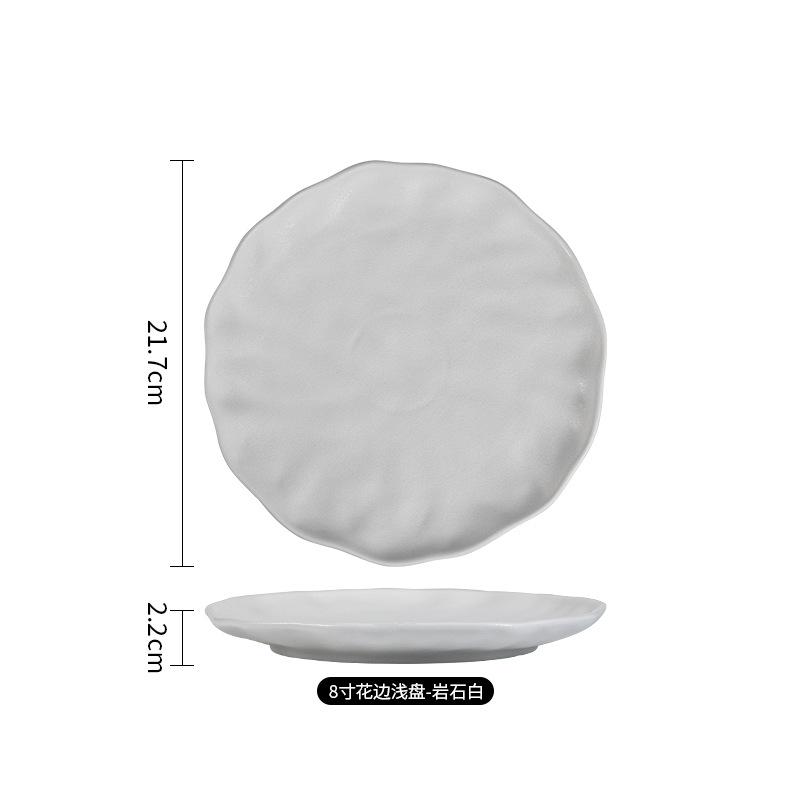 White Plate Home Wholesale Creative High-value Ceramic Flat Plate Steak Plate Western Food Plate Dish Dish Plate