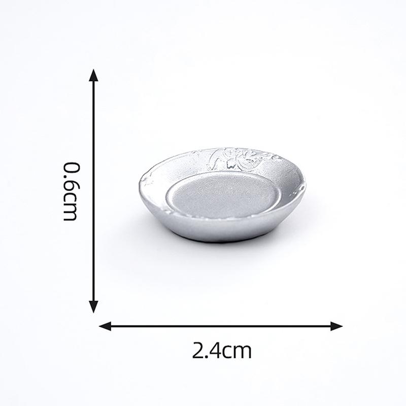 

10 шт. Миниатюрные аксессуары для кукольного домика Мини десертная эллиптическая тарелка Имитация кухонной посуды Игрушки для декора кукольного домика