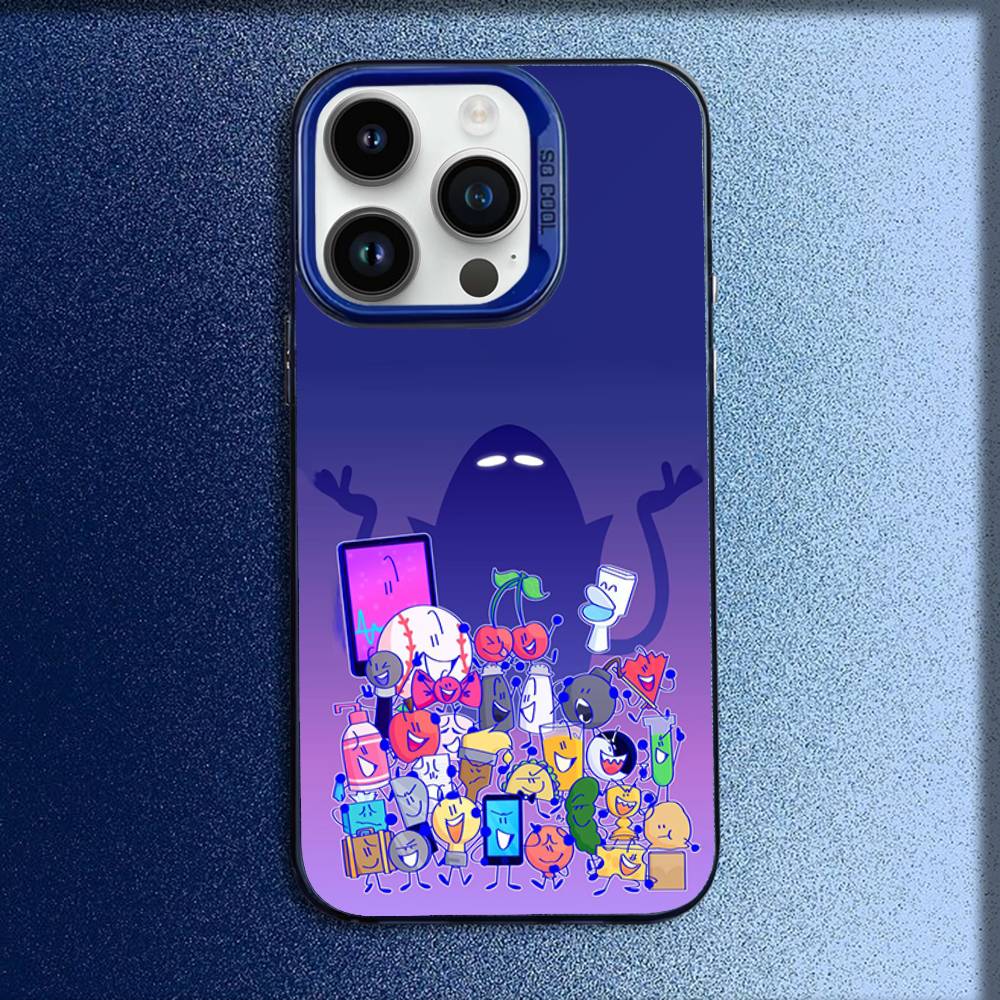 BFDI B-Battle for Dream Island Phone Case For iPhone 16,15,14,13,12,11,Mini,Pro,E,MAX Blue Candy Matte Shockproof Cover iPhone14pro