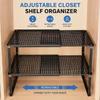 Heavy‑Duty Adjustable Closet Shelf Organizer Height‑Adjustable Storage Rack Retractable Expandable Space‑Saving Cabinet Shelf