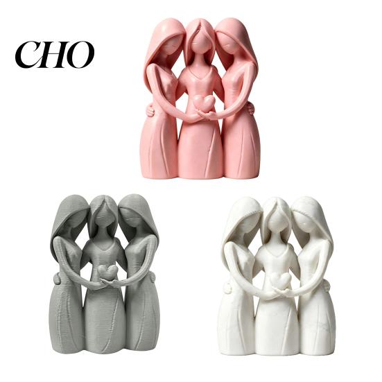 Delicate Detail Figurine Sisters Friendship Statue 3D Printed 3 for Living Modern Minimalist Sculpture Room Office Dorm Apartment Home Decor Heartfelt